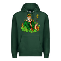 Sports Green st patricks and horseshoes with shamrocks Premium Hoodie - AdoDesignShop
