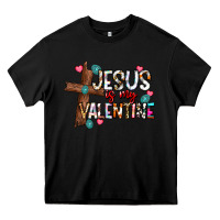 Black jesus is my valentine Heavy Core Tee - CowhideDigitalArt