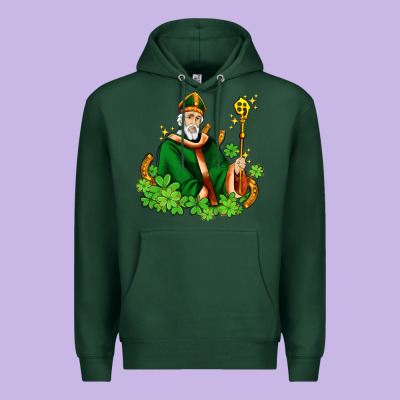 St Patricks And Horseshoes With Shamrocks Premium Hoodie Designed By Adodesignshop