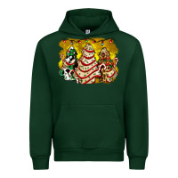 Forest Green christmas tree cake and christmas pattern ado Urban Hoodie - AdoDesignShop