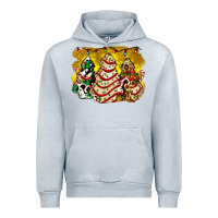 Heather Grey christmas tree cake and christmas pattern ado Urban Hoodie - AdoDesignShop