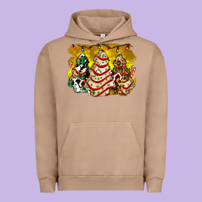 Christmas Tree Cake And Christmas Pattern Ado Urban Hoodie Designed By Adodesignshop