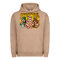 Pigment Burro christmas tree cake and christmas pattern ado Urban Hoodie - AdoDesignShop