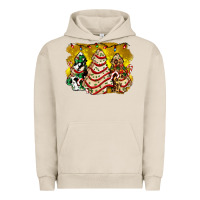 Pigment French Oak christmas tree cake and christmas pattern ado Urban Hoodie - AdoDesignShop