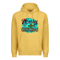 Antique Gold merry christmas wood slice ornament Premium Hoodie - JahusDesignShop