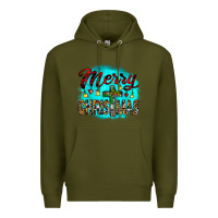 Army Green merry christmas wood slice ornament Premium Hoodie - JahusDesignShop