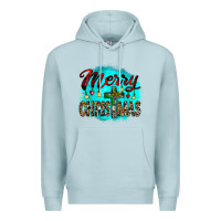 Blue Mist merry christmas wood slice ornament Premium Hoodie - JahusDesignShop