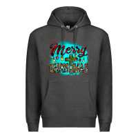 Charcoal Heather merry christmas wood slice ornament Premium Hoodie - JahusDesignShop