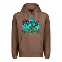 Chestnut merry christmas wood slice ornament Premium Hoodie - JahusDesignShop