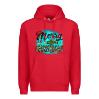 Red merry christmas wood slice ornament Premium Hoodie - JahusDesignShop