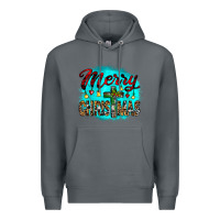 Rock merry christmas wood slice ornament Premium Hoodie - JahusDesignShop