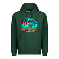 Sports Green merry christmas wood slice ornament Premium Hoodie - JahusDesignShop