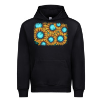 Black sunflower gemstone background Urban Hoodie - JahusDesignShop