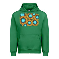Emerald sunflower gemstone background Urban Hoodie - JahusDesignShop