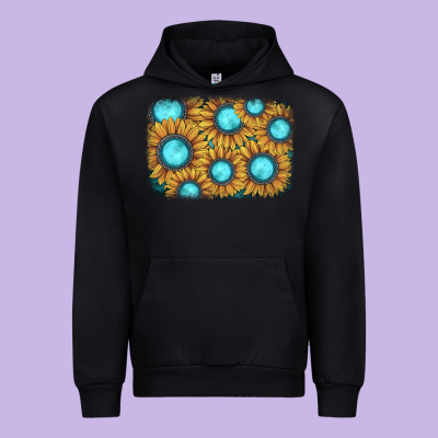 Sunflower Gemstone Background Urban Hoodie Designed By Jahusdesignshop