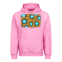 Fuchsia Pink sunflower gemstone background Urban Hoodie - JahusDesignShop