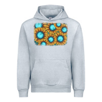 Heather Grey sunflower gemstone background Urban Hoodie - JahusDesignShop