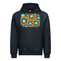 Navy sunflower gemstone background Urban Hoodie - JahusDesignShop