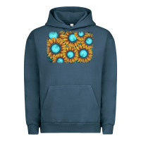 Pigment Midnight Navy sunflower gemstone background Urban Hoodie - JahusDesignShop