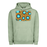 Pigment Oil Green sunflower gemstone background Urban Hoodie - JahusDesignShop