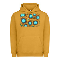 Pigment Peanut Butter sunflower gemstone background Urban Hoodie - JahusDesignShop