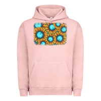 Pigment Salmon sunflower gemstone background Urban Hoodie - JahusDesignShop