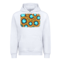 White sunflower gemstone background Urban Hoodie - JahusDesignShop