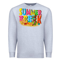 Heather Grey summer break Premium Sweatshirt - texasbilliewilder