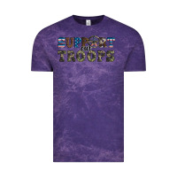 Cloud Purple armed forces day support our troops Vintage Tee - Artiststas
