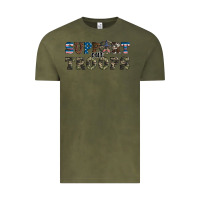 Vintage Olive armed forces day support our troops Vintage Tee - Artiststas