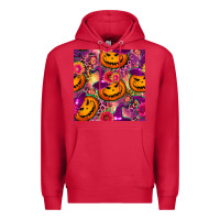 Cardinal halloween witchy pumpkin seamless pattern Premium Hoodie - BundleAndBundleShop