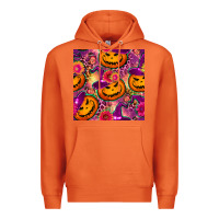 Carrot halloween witchy pumpkin seamless pattern Premium Hoodie - BundleAndBundleShop