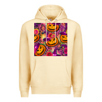 Pina Colada halloween witchy pumpkin seamless pattern Premium Hoodie - BundleAndBundleShop