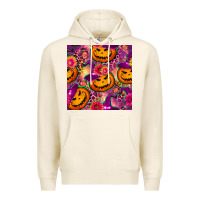 Tofu halloween witchy pumpkin seamless pattern Premium Hoodie - BundleAndBundleShop