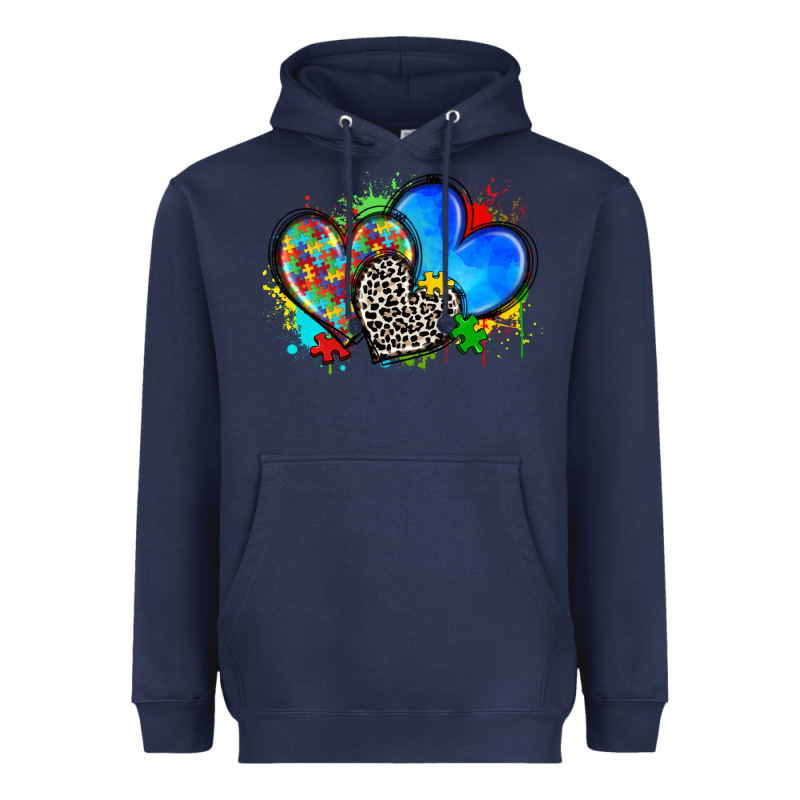 Autism Hearts Heavyweight Hoodie by Zillion Design Studio | Teevron