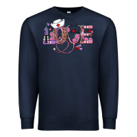 Navy valentine's day nurse love Premium Sweatshirt - RanaPortraitStore