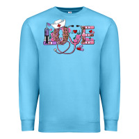 Ocean Blue valentine's day nurse love Premium Sweatshirt - RanaPortraitStore