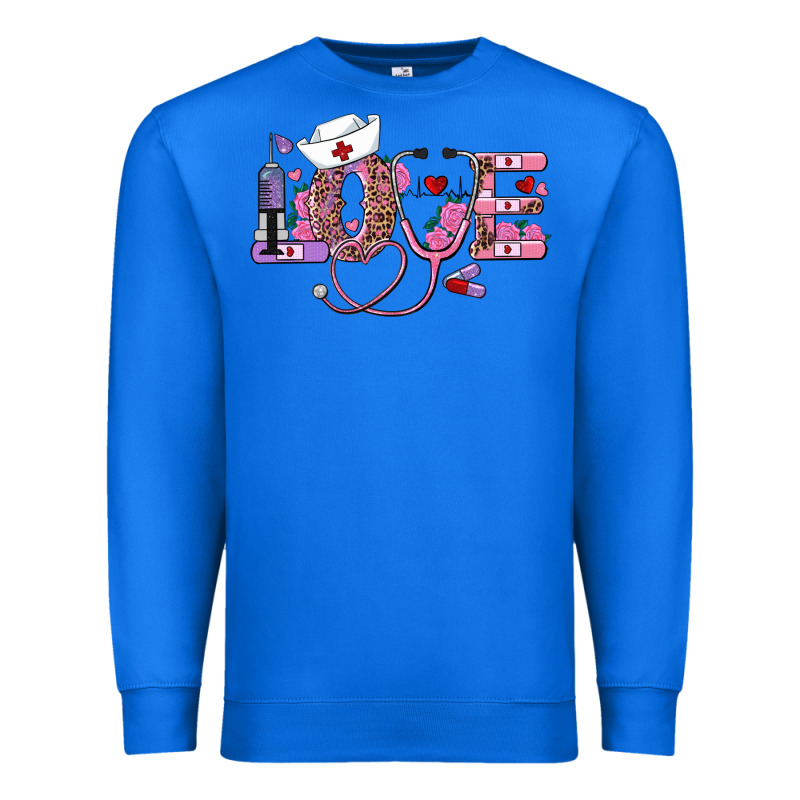 Valentine's Day Nurse Love Premium Sweatshirt by RanaPortraitStore | Teevron
