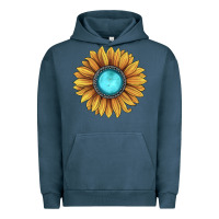 Pigment Midnight Navy sunflower gemstone Urban Hoodie - JahusDesignShop