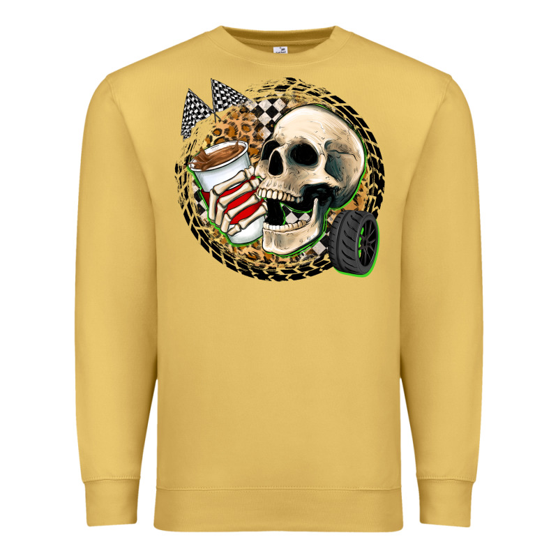 Race Skull Premium Sweatshirt by Zillion Design Studio | Teevron