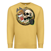 Antique Gold race skull Premium Sweatshirt - Zillion Design Studio
