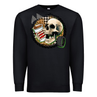 Black race skull Premium Sweatshirt - Zillion Design Studio