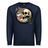 Navy race skull Premium Sweatshirt - Zillion Design Studio