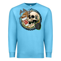 Ocean Blue race skull Premium Sweatshirt - Zillion Design Studio