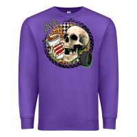 Purple race skull Premium Sweatshirt - Zillion Design Studio