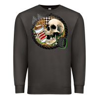 Smoke race skull Premium Sweatshirt - Zillion Design Studio