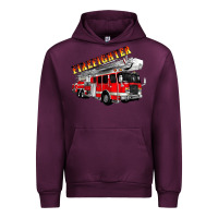 Mauve Wine firefighter fire truck Urban Hoodie - Artiststas