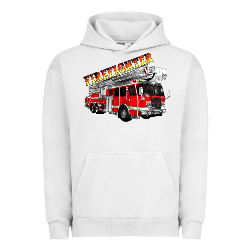 Firefighter Fire Truck Urban Hoodie by Artiststas | Teevron
