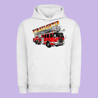 Firefighter Fire Truck Urban Hoodie Designed By Artiststas