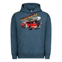 Pigment Midnight Navy firefighter fire truck Urban Hoodie - Artiststas